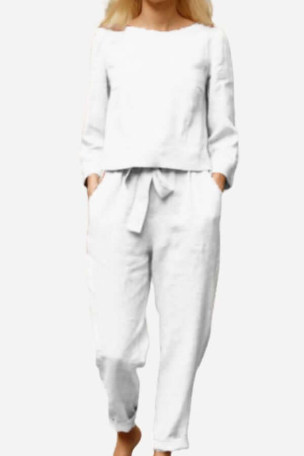 Long Sleeve Top & Slim-Fit Trousers