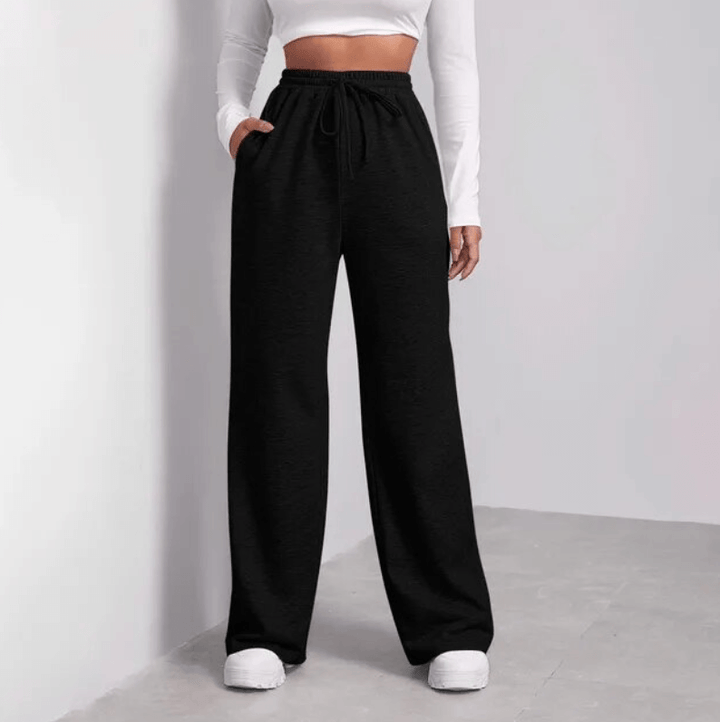 Women's Wide-Leg Trousers with Drawstring