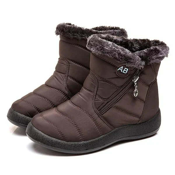 Women's Warm Winter Snow Boots with Fur Trim