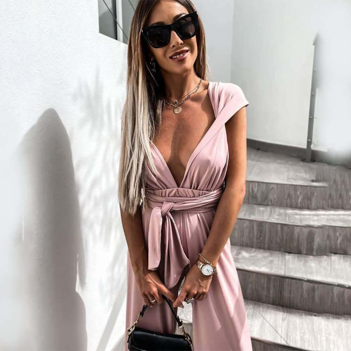 Women's Elegant V-Neck Jumpsuit