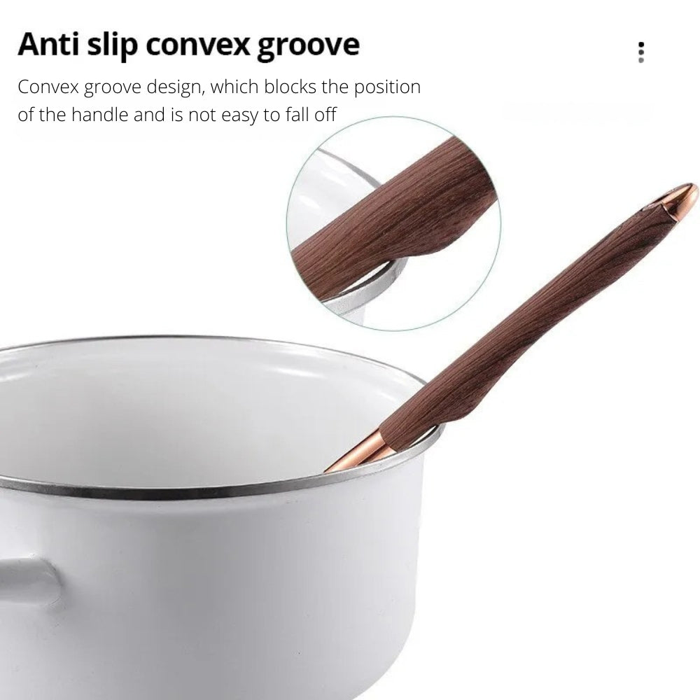 Elegant 10-piece silicone utensil set, heat resistant, features ergonomic handles, minimalist design for modern kitchens.