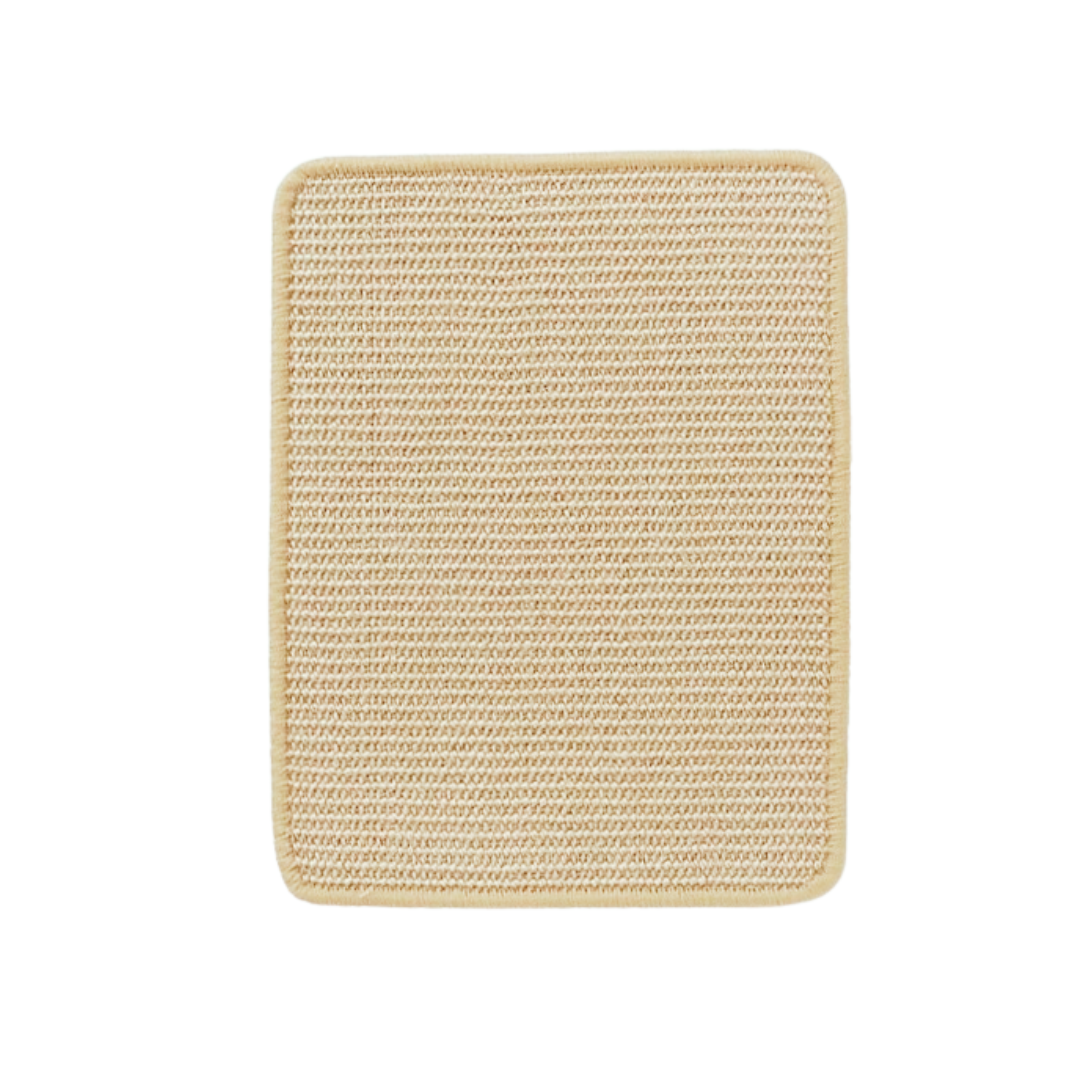 "Elegant cat scratcher lounge with curved design, offering comfort and a scratching area to protect furniture."