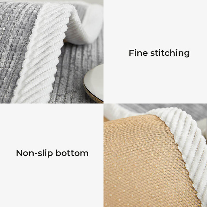 Elegant waterproof chenille sofa cover in soft hues, offering antimicrobial protection and sleek design for home decor.