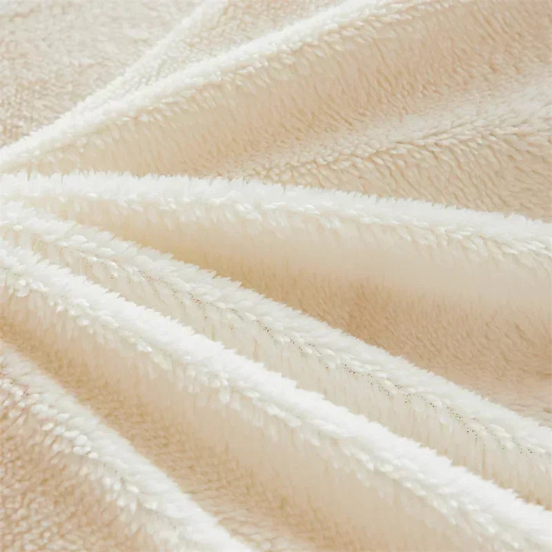 "Extra thick plaid weighted blanket on bed, ultra-soft for winter warmth, home decor, cozy and stylish design"