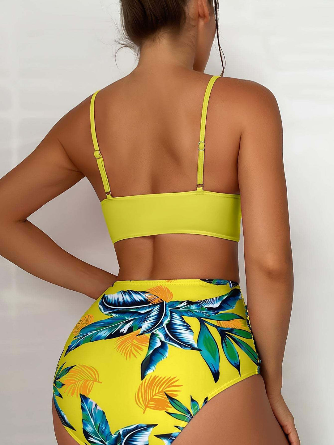Women's Wrap Bikini Set with High-Waisted Bottom