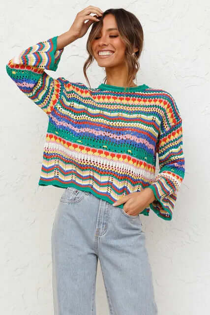 Women's Loose Stitch Knitted Jumper