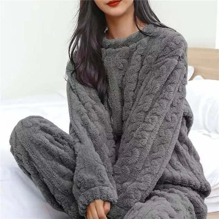 Women's Fleece Pyjama Set - Soft Warm Loungewear