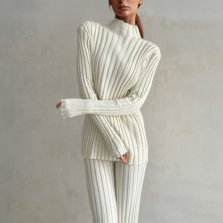 Women's Slim Fit Ribbed Knit Set