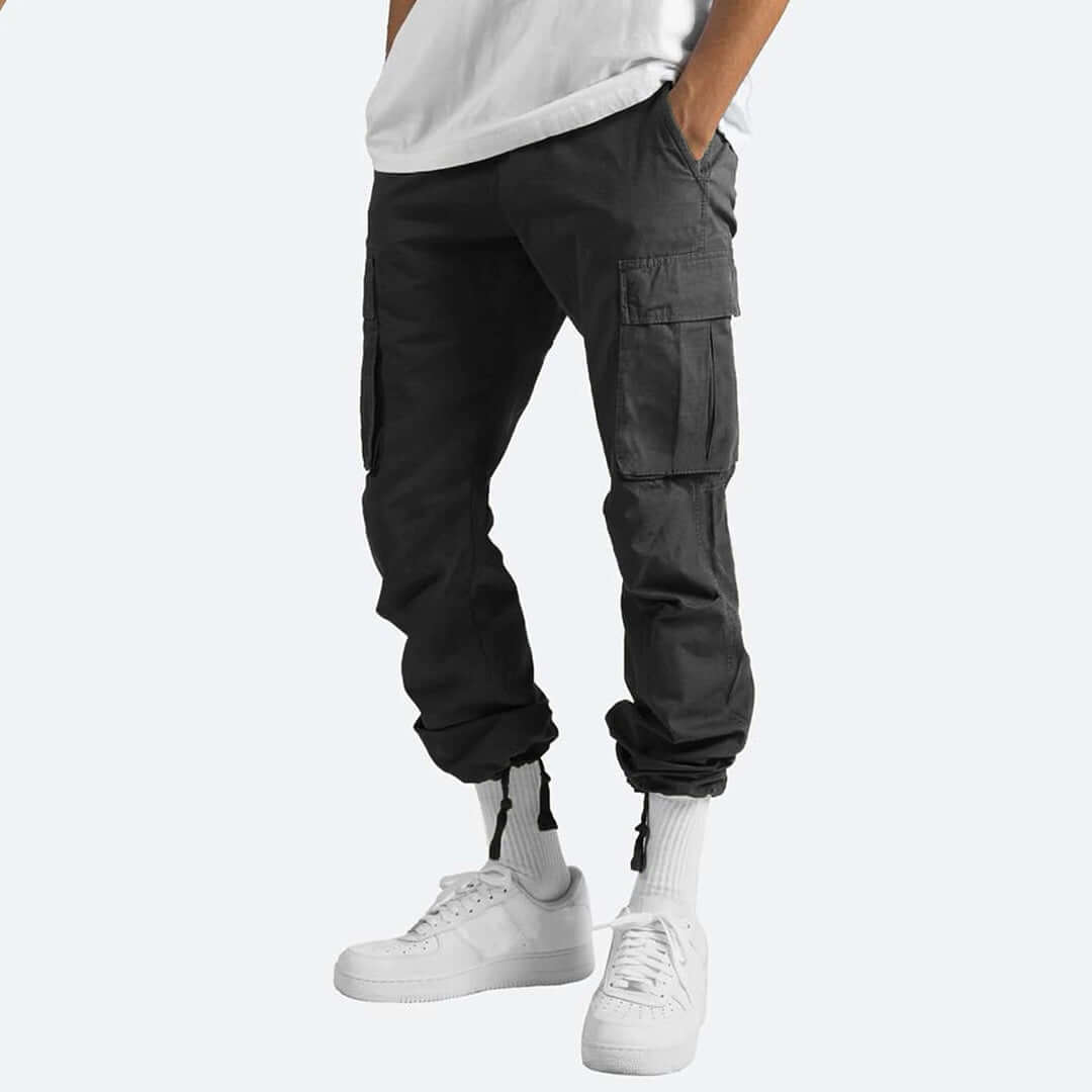 Men's Casual Cargo Trousers with Multiple Pockets