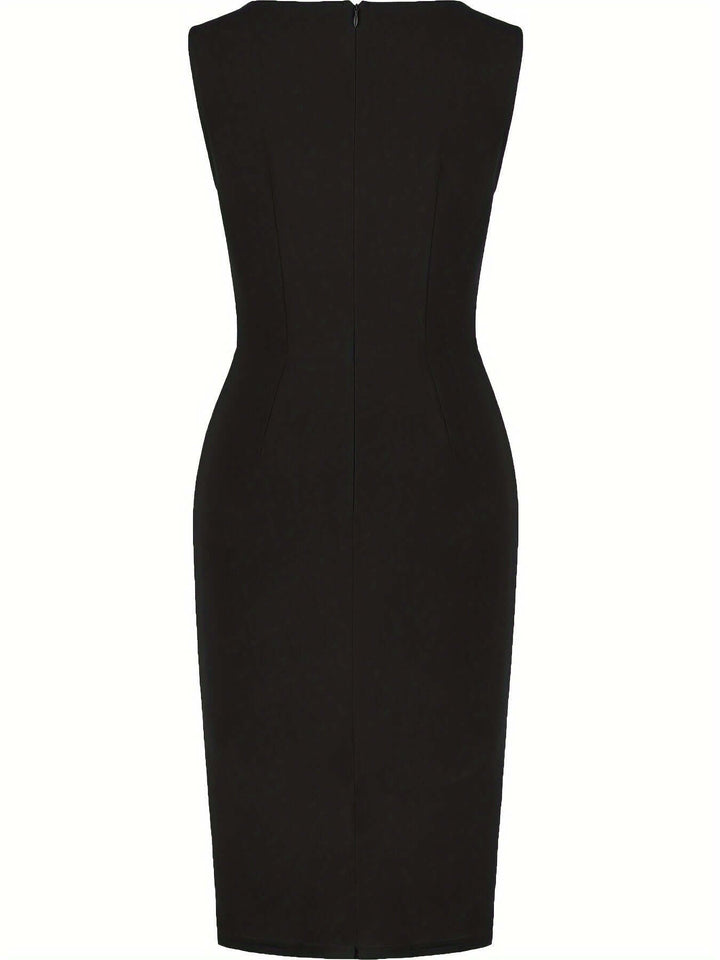 Asymmetrical Hem Pencil Dress