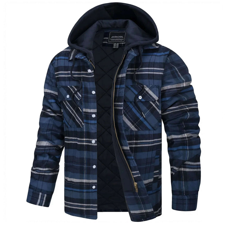 Men's Checked Long Sleeve Casual Jacket