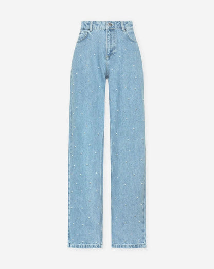Women's Embellished Straight Leg Jeans