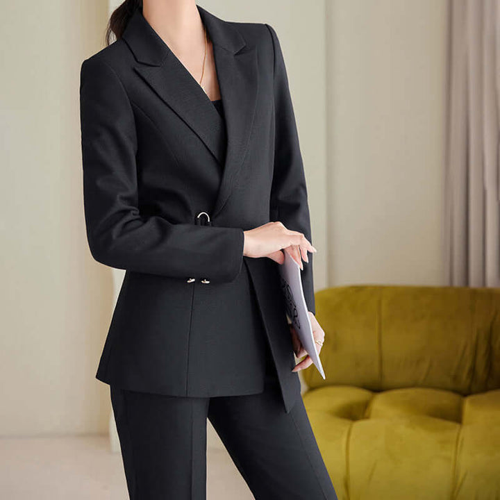 Women's Elegant Blazer and Trousers Set