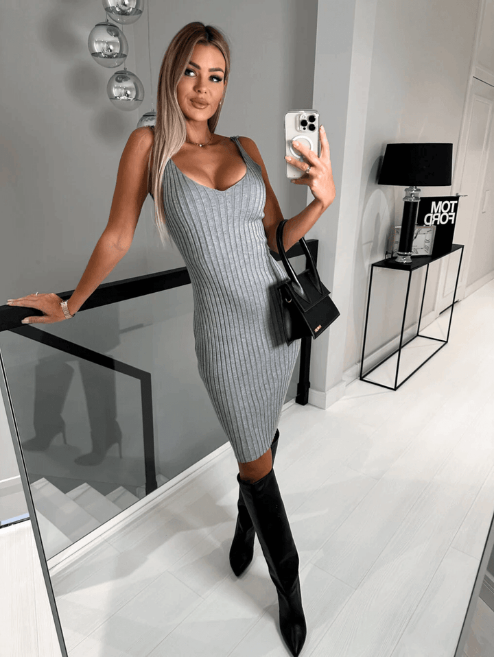 Women's Knit Sleeveless Dress & Sweater Set