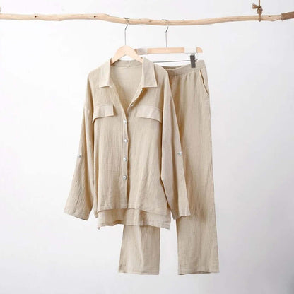 Women's Relaxed Cotton Blend Two-Piece Lounge Set