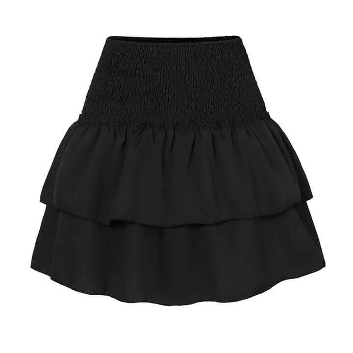 Women's Bohemian Mini Skirt with Smocked Waist