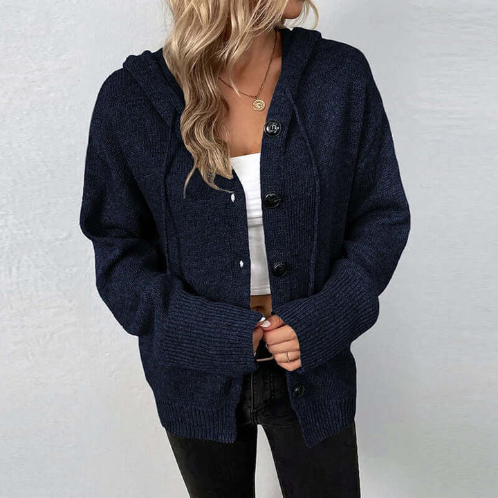 Women's Hooded Knitted Cardigan