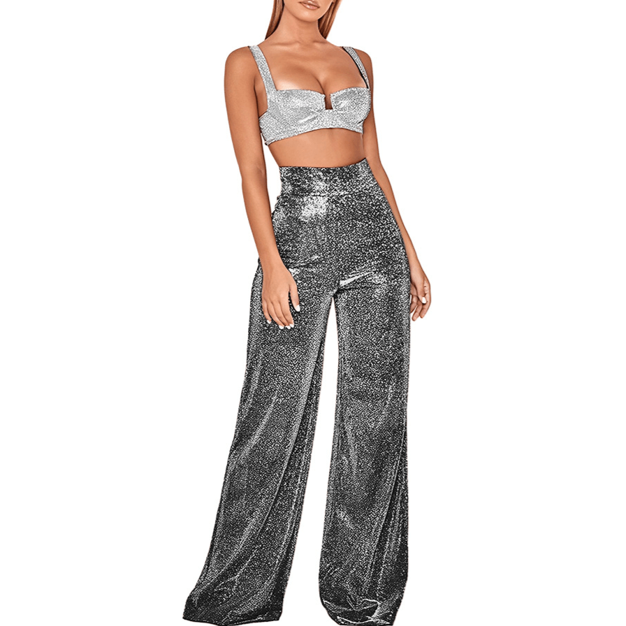 Glitter Flare Pants