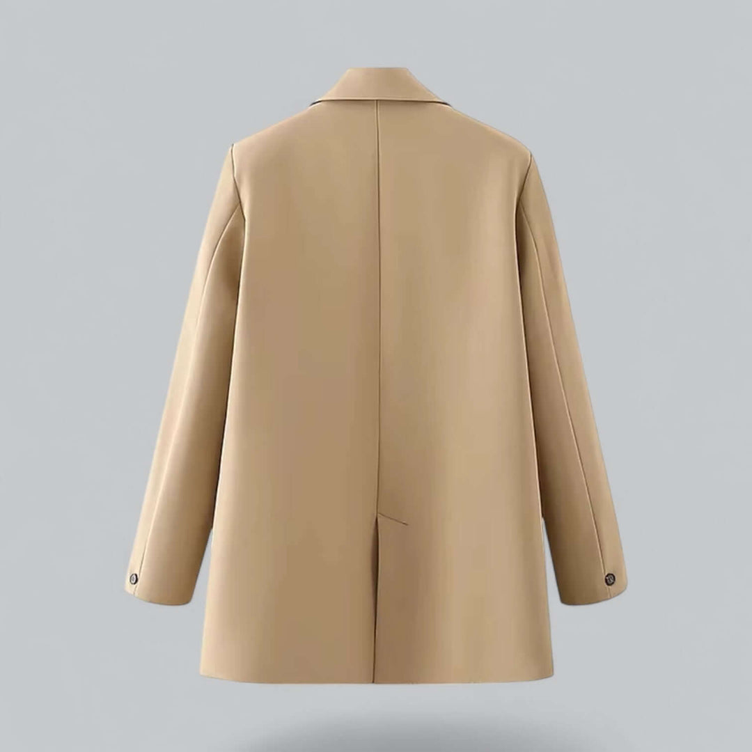 Fitted Longline Double-Breasted Blazer