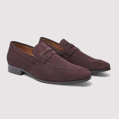 Men's Suede Penny Loafers