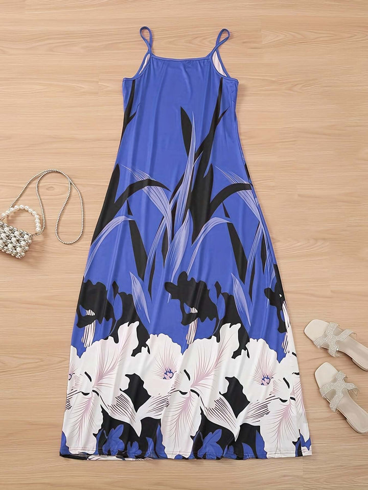 Floral Print Spaghetti Strap Dress