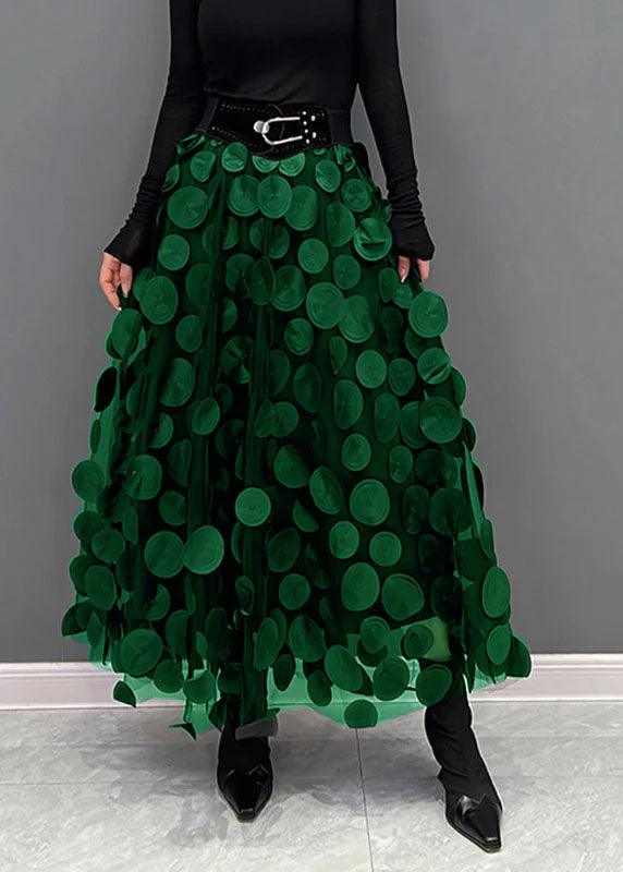 Women's Polka Dot Tulle Midi Skirt
