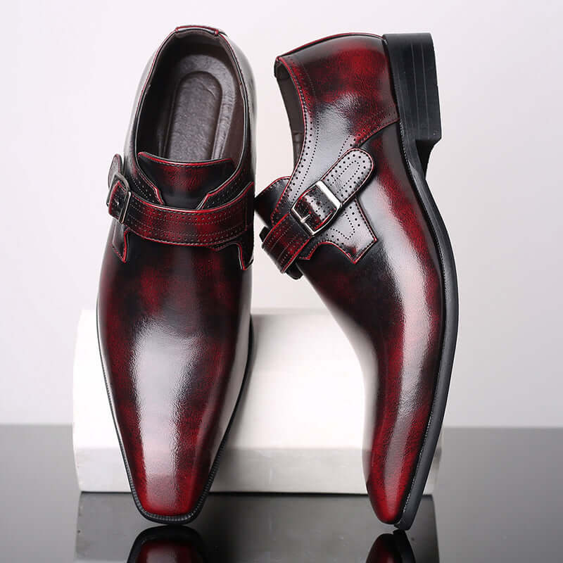 Men's Formal Patent Leather Monk Shoes