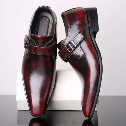 Men's Formal Patent Leather Monk Shoes