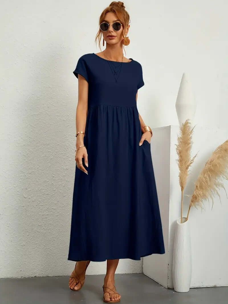 Summer Sleeveless Dress with Handbag