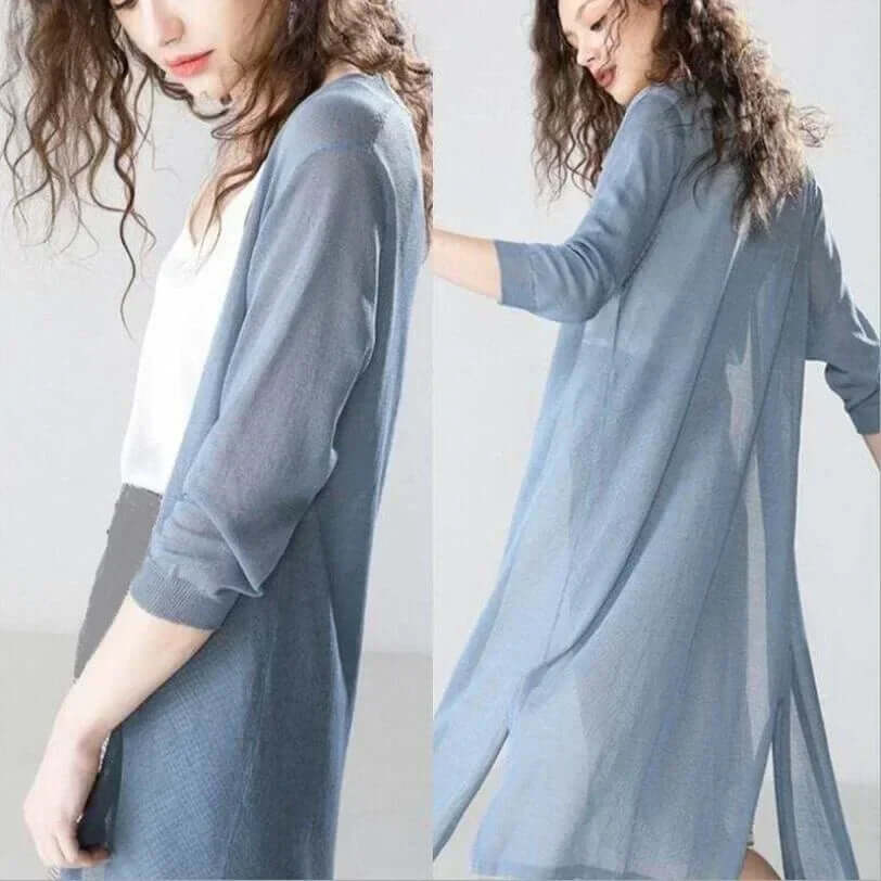 Women's Knitted Long Cardigan Sweater
