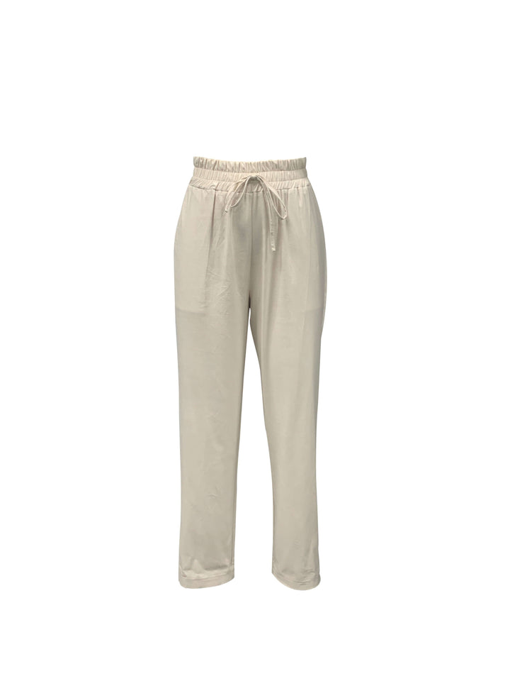 Women's Relaxed Fit Cotton Joggers - Drawstring - Cuffed