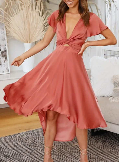 Elegant Midi Dress with Split