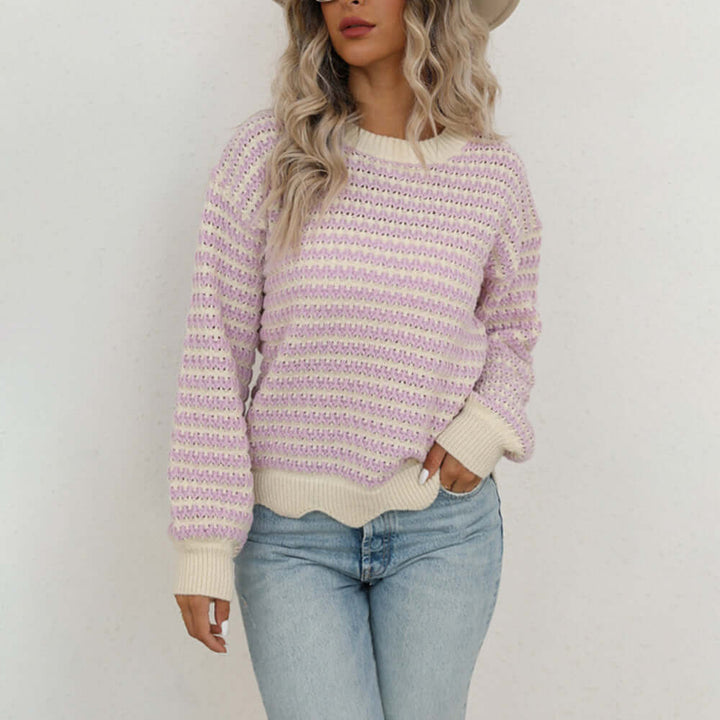 Women's Striped Knitted Jumper