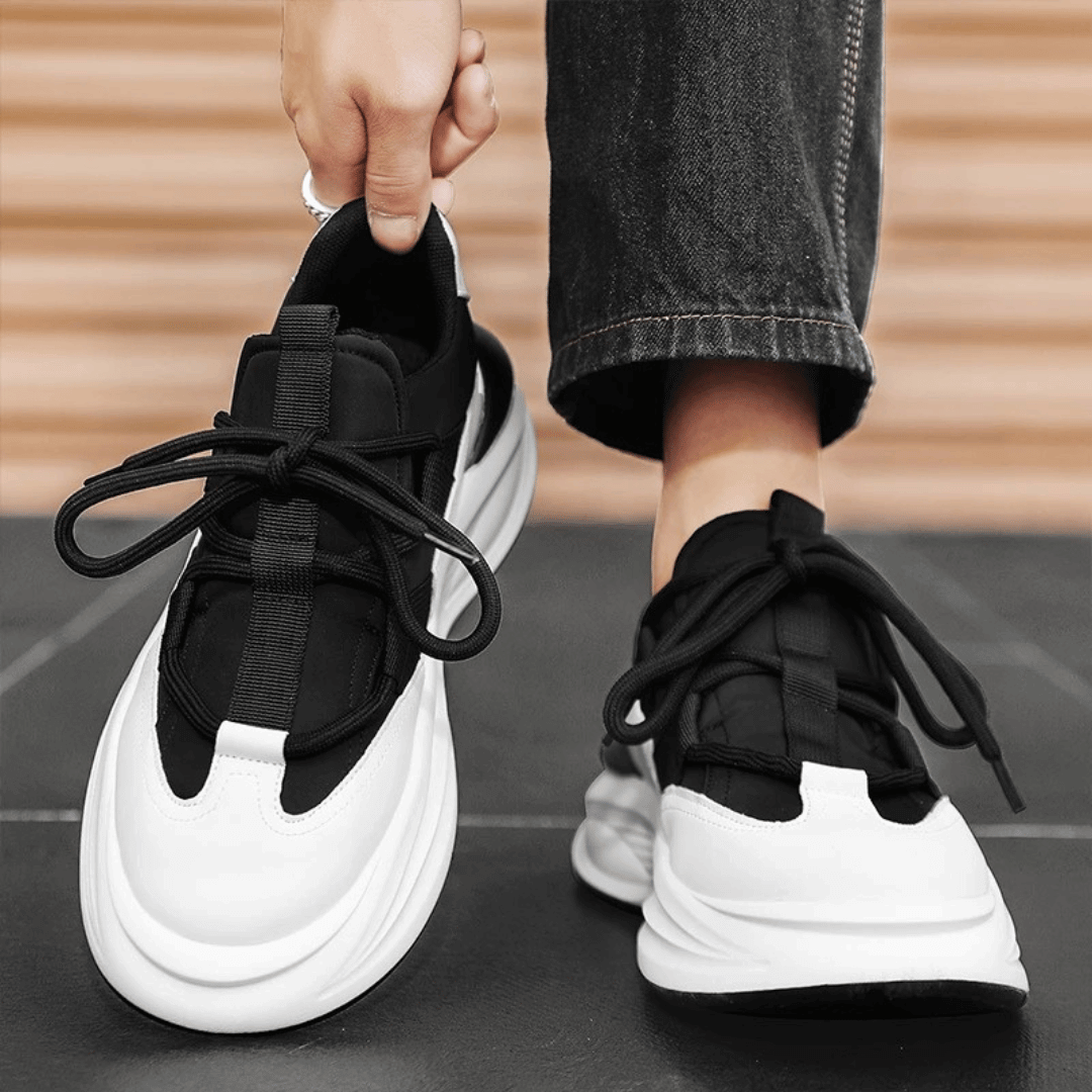 Men's Chunky Trainers Cushioned Sole Lace-Up