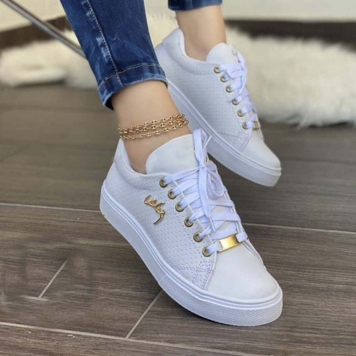 Women's Breathable Leather Casual Trainers