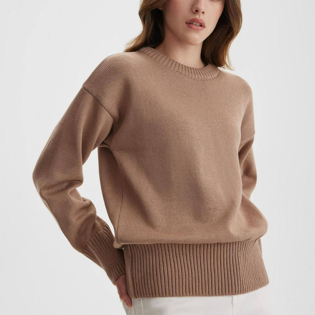 Women's V-Neck Ribbed Knit Sweater