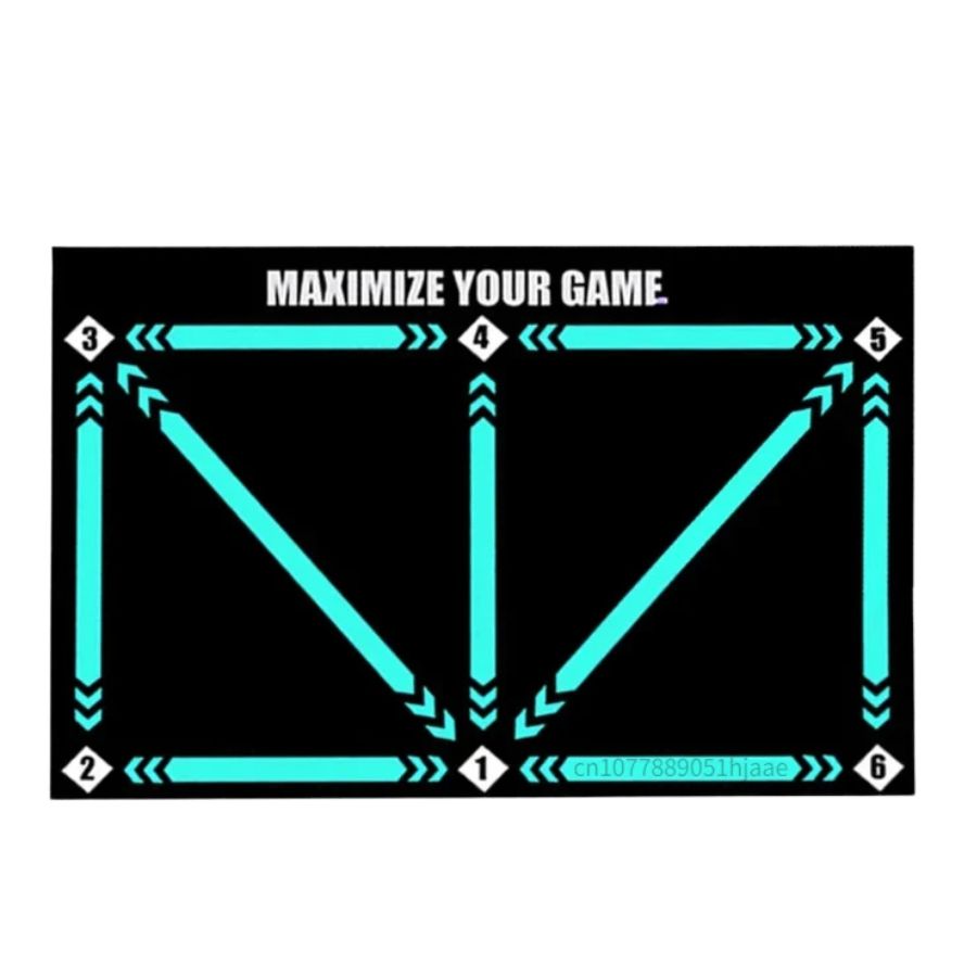 "Football Pro Youth Training Mat for home use, 90cm x 60cm, enhances skills with video program and high-friction surface."