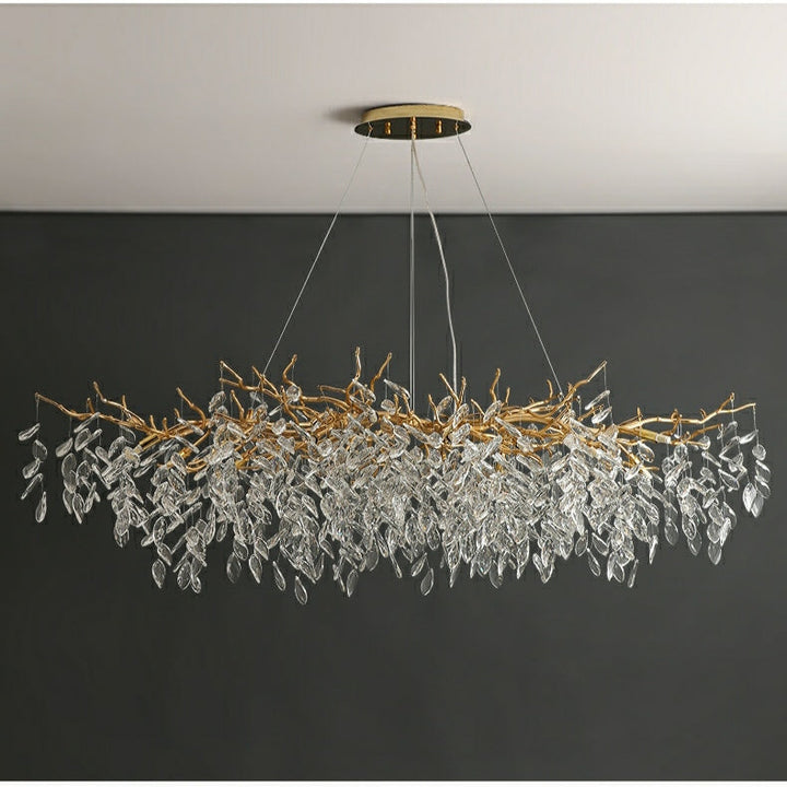 French style crystal chandelier with elegant branches and crystal detailing, perfect for luxury interiors, enhancing home déc