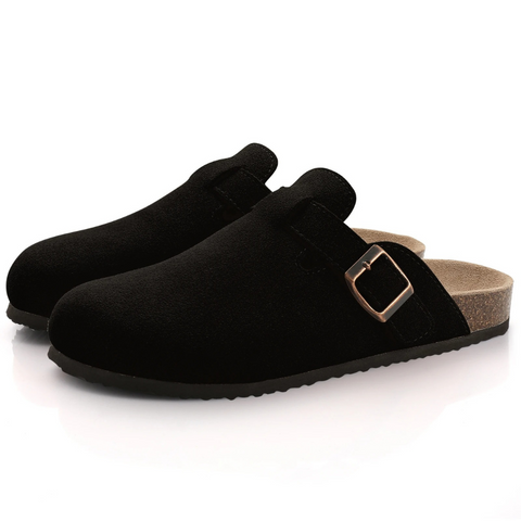 "Green women's orthopedic comfort slippers with soft cotton lining and non-slip rubber sole for superior support indoors."