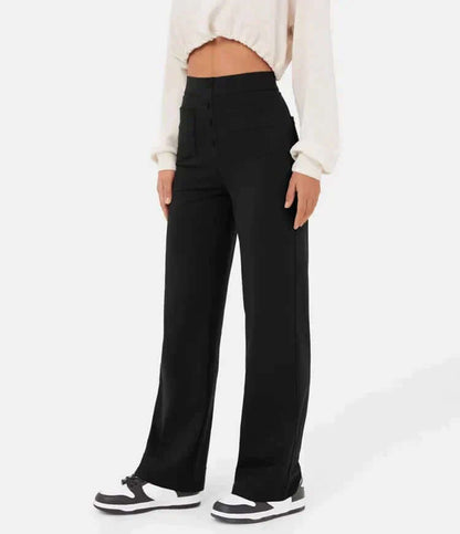 Comfortable High-Waisted Elastic Trousers for Women