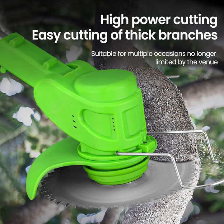 Cordless 24V Lawn Trimmer with Ergonomic Grip and Guard