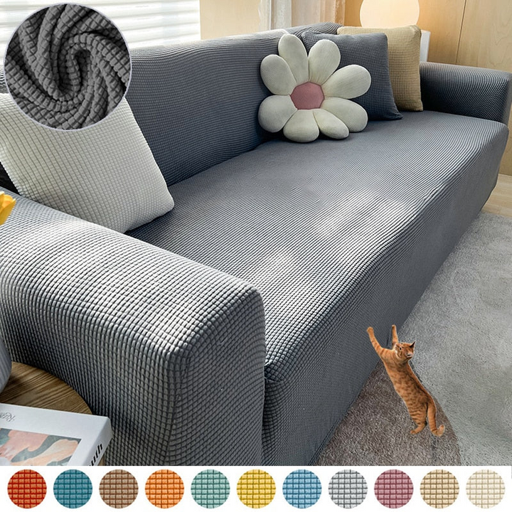 Textured Stretch Sofa Cover – Non-Slip Protection for Sofas