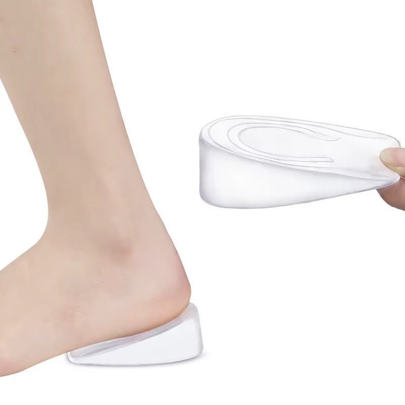 Unisex Silicone Gel Heel Inserts - Height and Comfort Boost