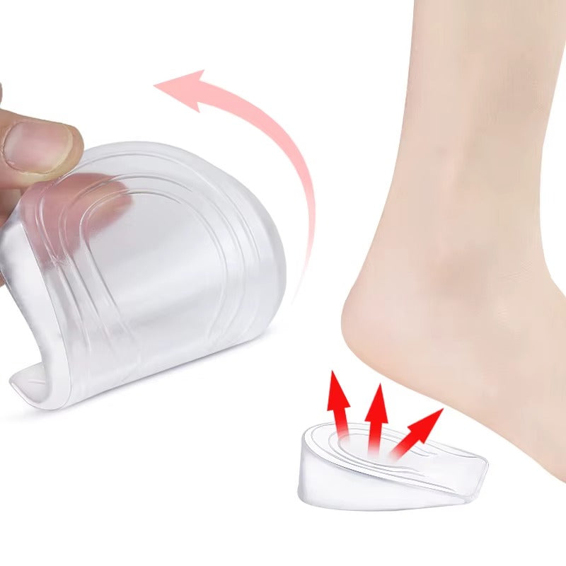 Unisex Silicone Gel Heel Inserts - Height and Comfort Boost