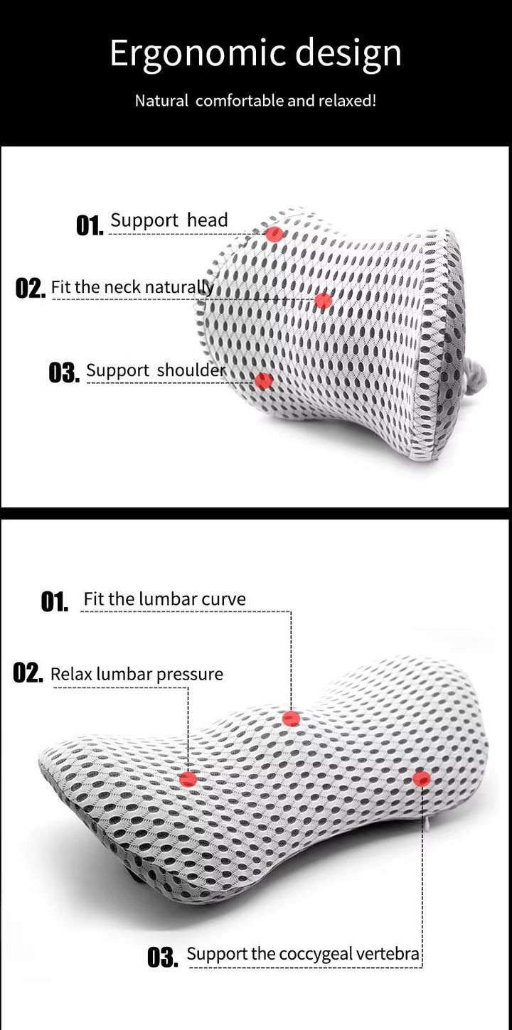 ComfortWave Ergonomic Lumbar Support Cushion