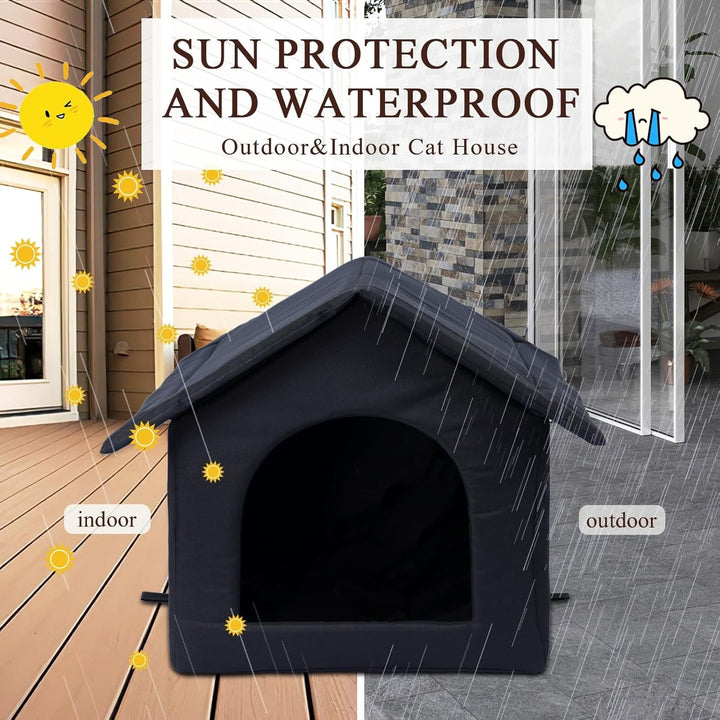All-Season Weatherproof Outdoor Pet House for Cats and Dogs