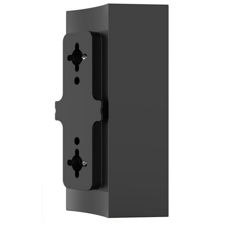 "Indoor 4K HDTV antenna, sleek black design, up to 600 miles range, with coaxial cable, fits modern living spaces."