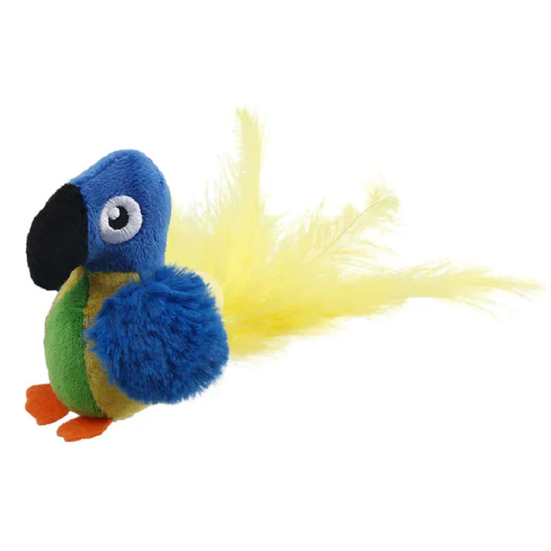 Interactive cat toy with feathers and bird sounds for engaging play. Perfect for cats' hunting instincts and active lifestyle
