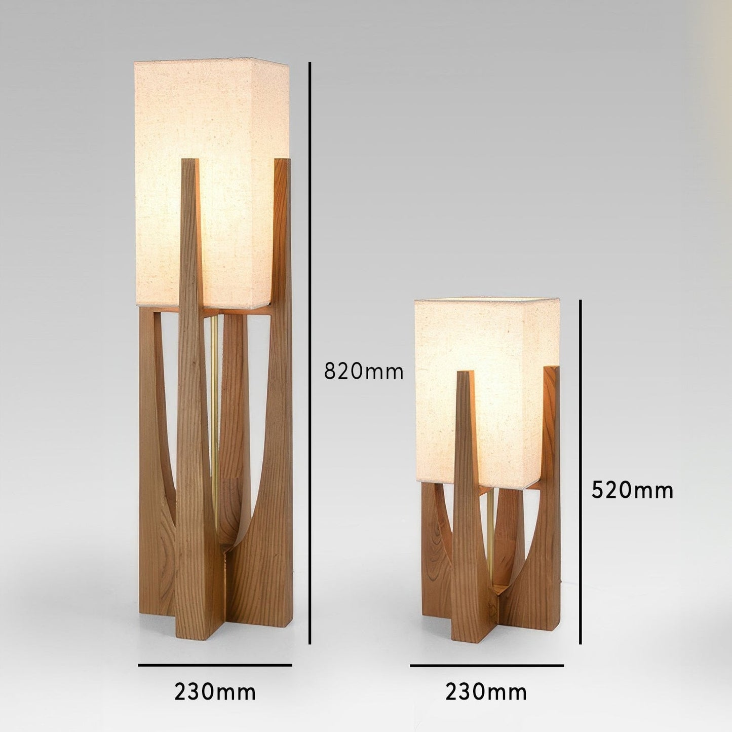 Japanese-style walnut floor lamp with LED, featuring a sturdy walnut base, brass accents, and cotton-linen shade for ambient 