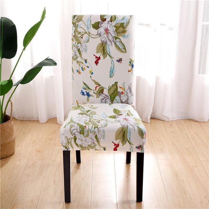 Luxurious elastic chair cover with stylish floral pattern, adds elegance and protection, fits various sizes, enhances comfort